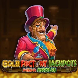 Gold Factory Jackpots Mega Moolah game by Aurum Signature Studios – logo hosted on Great Slots Casino